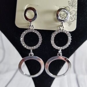 Ellas Silver Tone Dangle Earrings